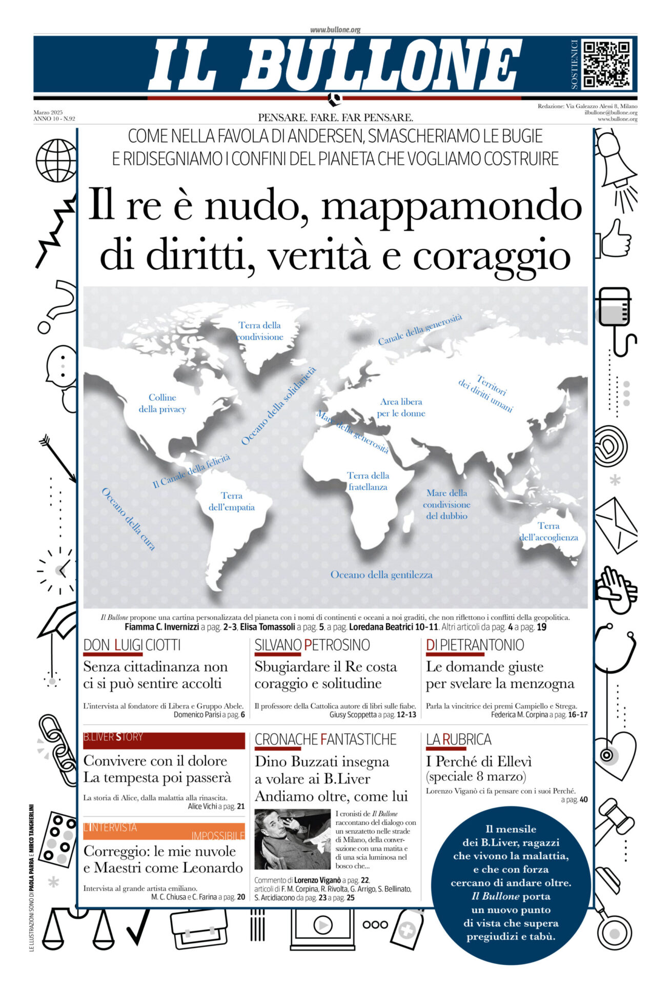 Il Bullone 92 – Il re è nudo, mappamondo di diritti, verità e coraggio